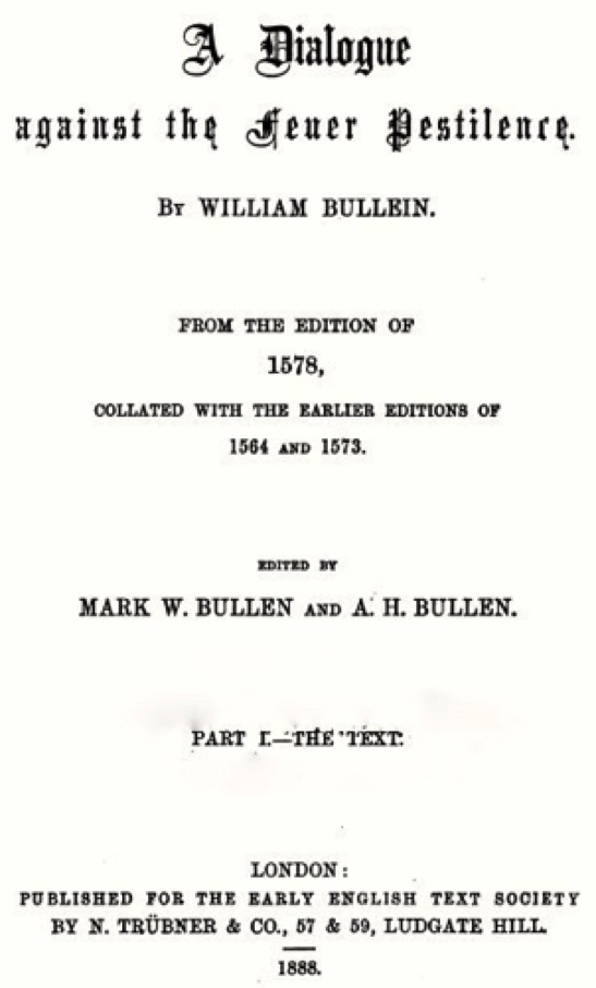 Dialogue Agaisnt the Feuer Pestilence
 (1888)